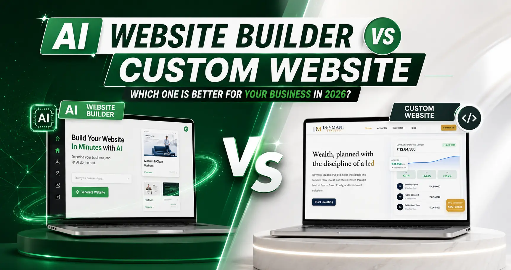 AI Website Builder vs Custom Website: Which One Is Better for Your Business in 2026?